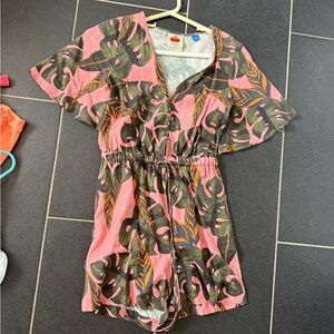 FARM Rio x Anthropologie Palmas Romper XS linen